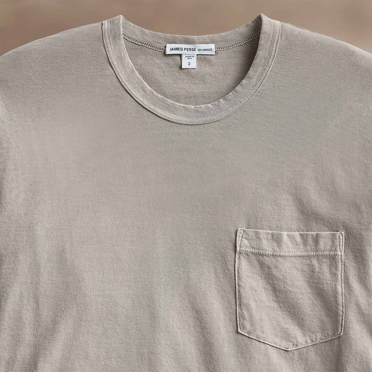 Lightweight Jersey Pocket Tee in Salt Pigment | James Perse Los Angeles