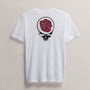 Men's Short Sleeve Crew Neck Grateful Dead Rose in White/Red | James Perse Los Angeles