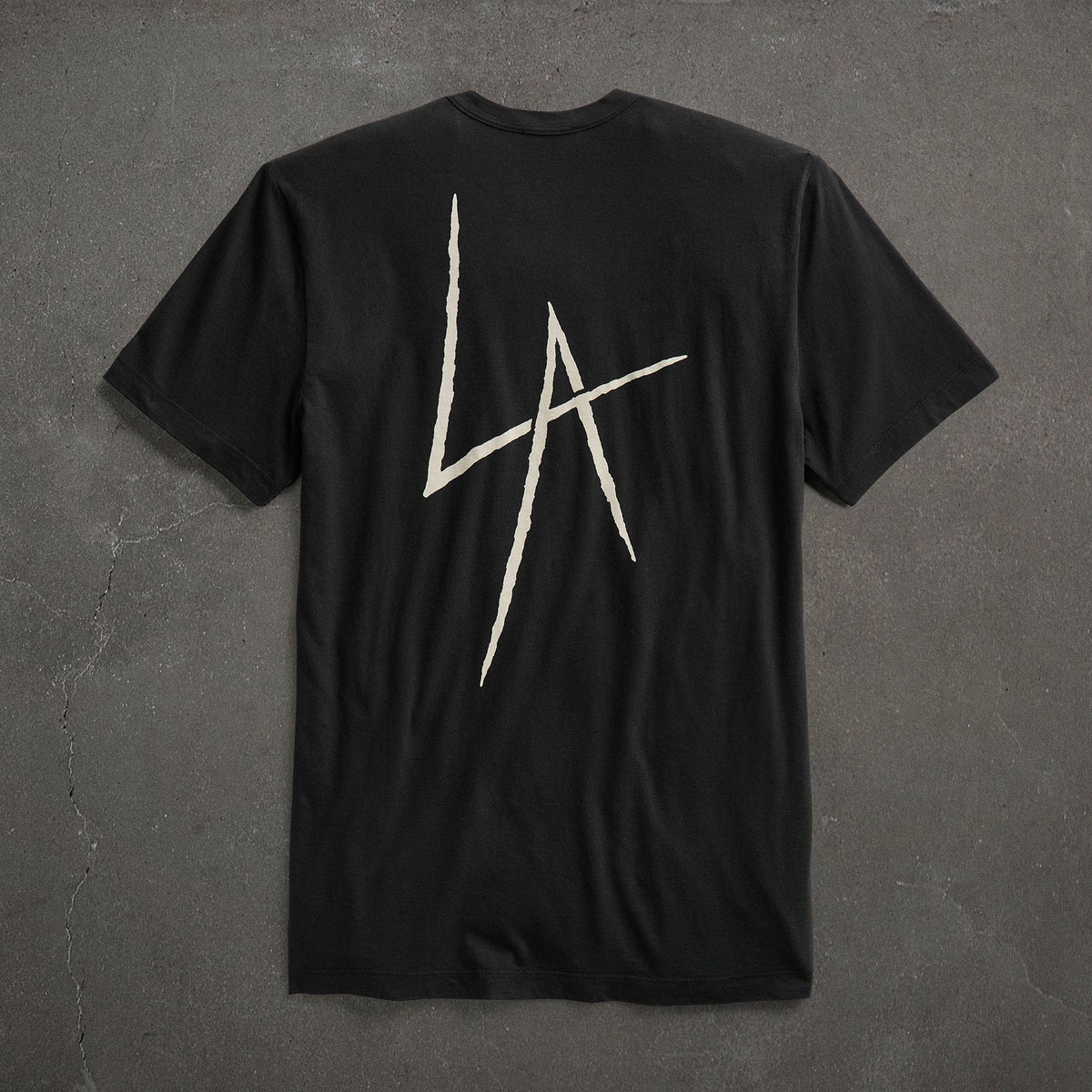 JP x LA in Short Sleeve Crew in Black | James Perse Los Angeles
