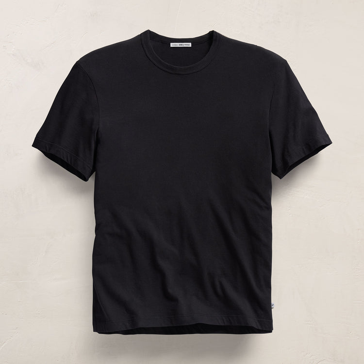 Short Sleeve Crew Neck in Black | James Perse Los Angeles