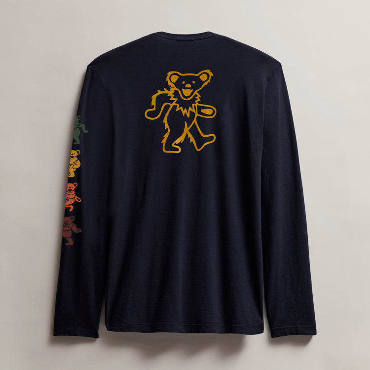 Men's Grateful Dead Long Sleeve Color Bears in Deep/Cadmium | James Perse Los Angeles