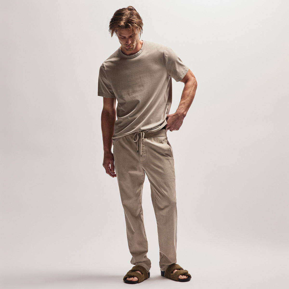 Heavy Luxe Jersey Crew in Dapple | James Perse Los Angeles