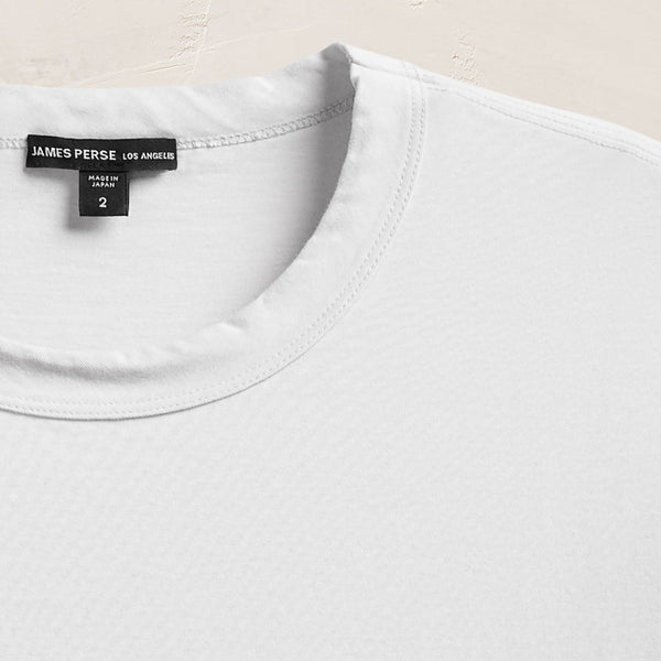 Heavy Luxe Jersey Crew in White | James Perse Los Angeles