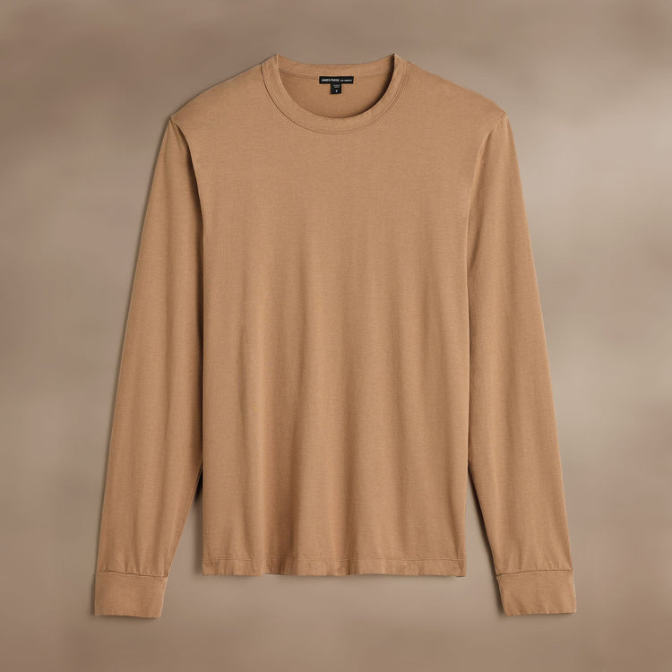 Heavy Luxe Jersey Long Sleeve  in Camel | James Perse Los Angeles