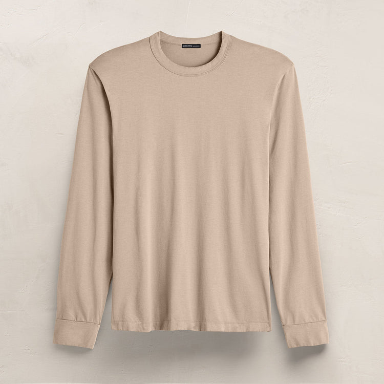 Heavy Luxe Jersey Long Sleeve in Stone | James Perse Los Angeles
