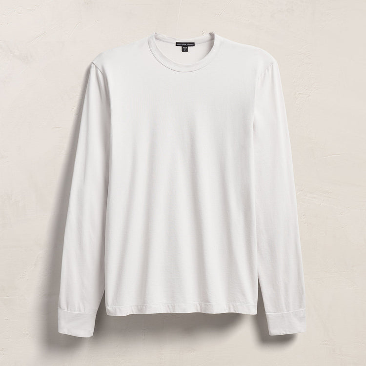 Heavy Luxe Jersey Long Sleeve in White | James Perse Los Angeles