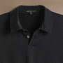 Heavy Luxe Jersey Long Sleeve Polo  in Black | James Perse Los Angeles