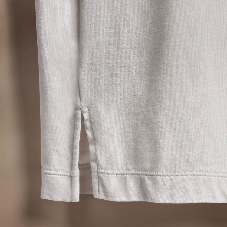 Heavy Luxe Jersey Long Sleeve Polo in Light Mist | James Perse Los Angeles