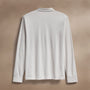 Heavy Luxe Jersey Long Sleeve Polo in Light Mist | James Perse Los Angeles