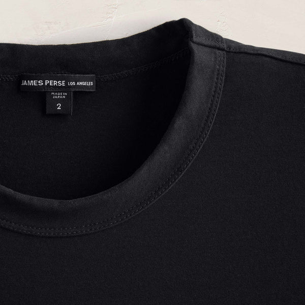 Heavy Luxe Jersey Oversized Crew in Black | James Perse Los Angeles