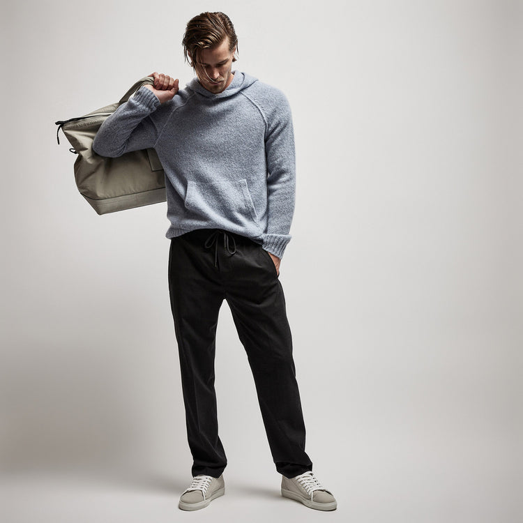 Mid Gauge Cashmere Hoodie in Atlantic | James Perse Los Angeles