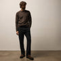 Lightweight Textured Cashmere Crew in Bark | James Perse Los Angeles