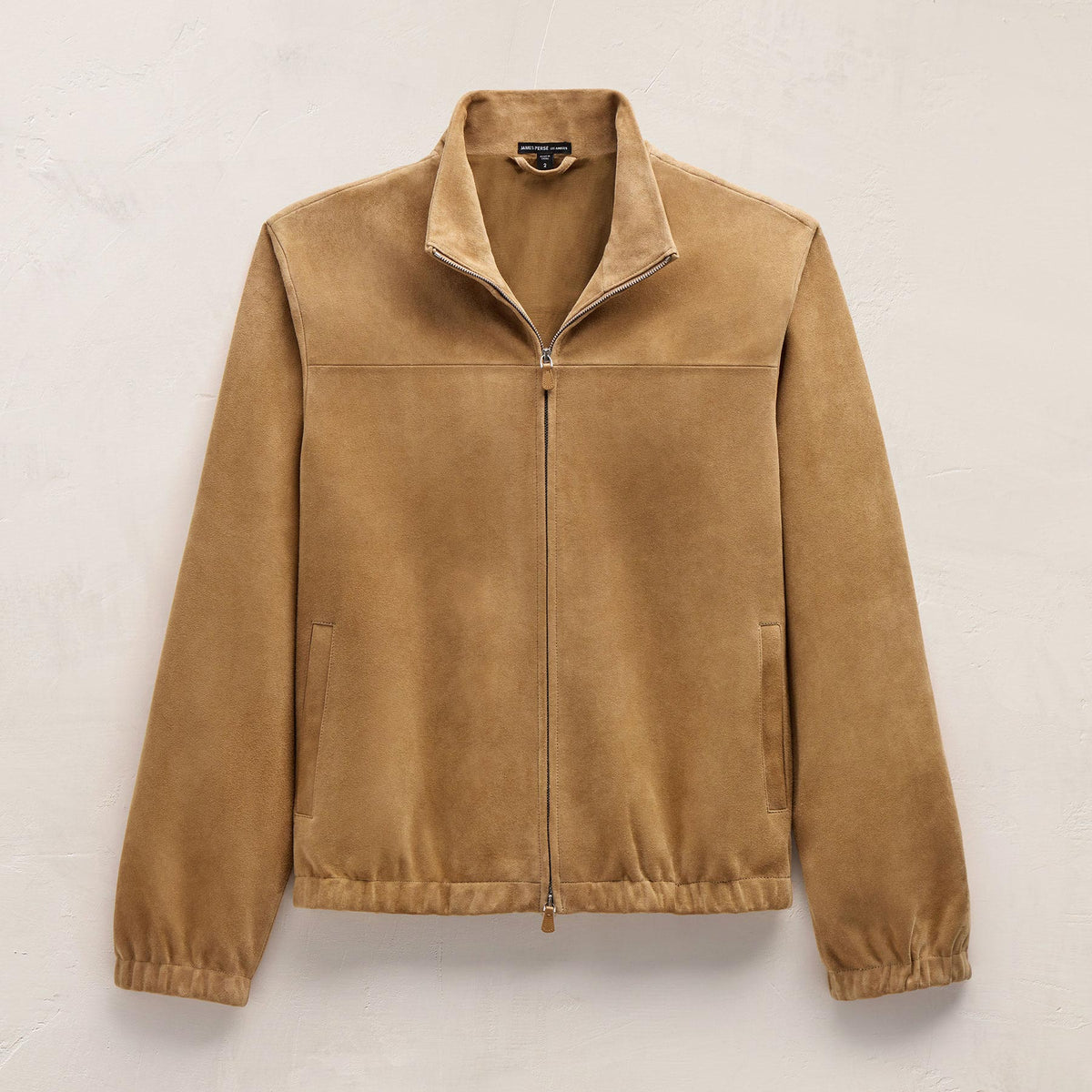 Suede Bomber Jacket in Sand | James Perse Los Angeles