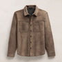 Suede Western Shirt in Caribou | James Perse Los Angeles