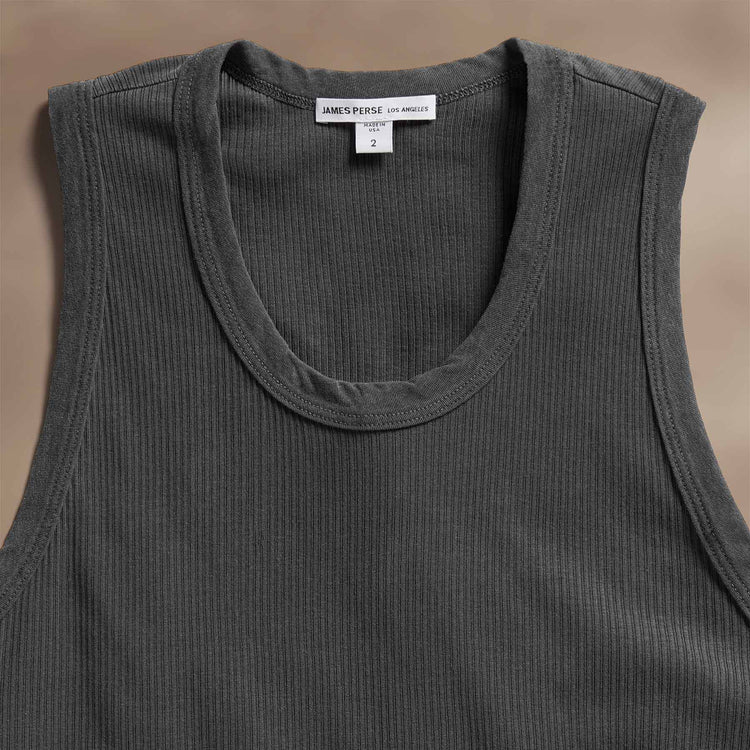 LA Skate Tank in Carbon Pigment | James Perse Los Angeles