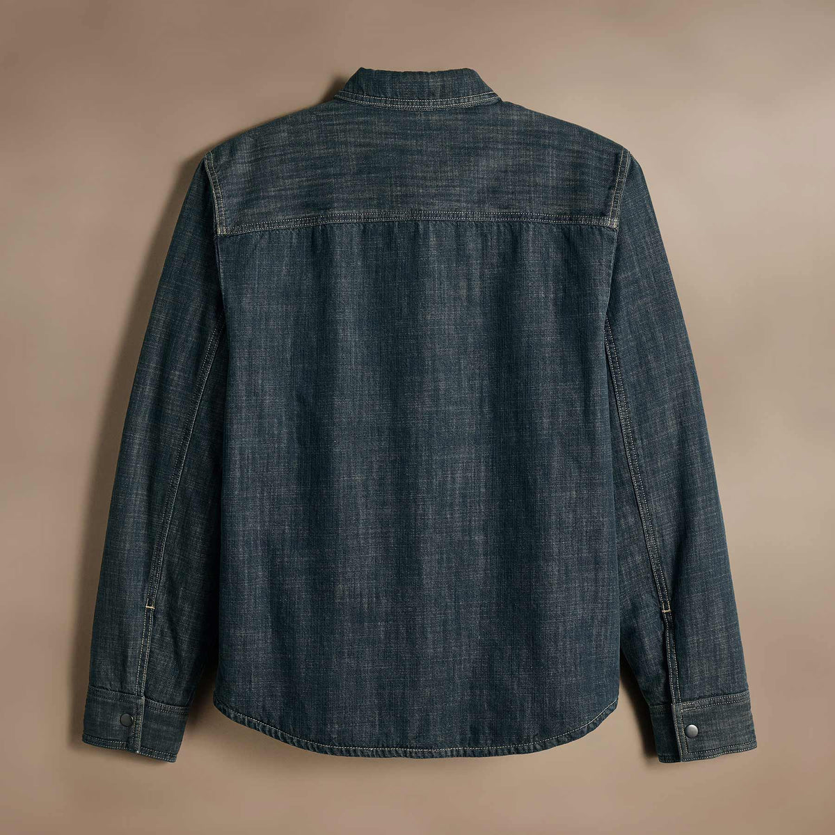 Denim Sherpa Shirt Jacket in Medium Wash | James Perse Los Angeles