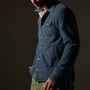 Fleece Line Denim Shirt Jacket  in Medium Wash | James Perse Los Angeles