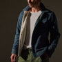 Fleece Line Denim Shirt Jacket  in Medium Wash | James Perse Los Angeles