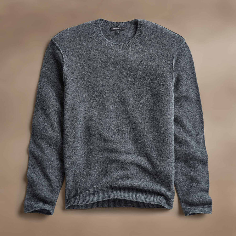 Soft Featherweight Cashmere Crew in Flannel | James Perse Los Angeles