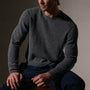 Soft Featherweight Cashmere Crew in Flannel | James Perse Los Angeles