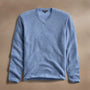 Open Knit Cashmere VinNeck in Blue Sky | James Perse Los Angeles