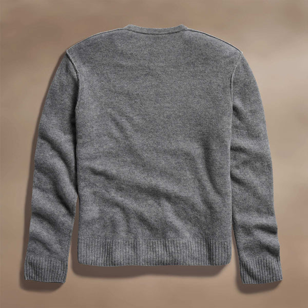 Soft Featherweight Cashmere V Neck in Mid Heather Grey | James Perse Los Angeles