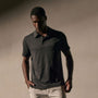Performance Supima Pique Short Sleeve Polo in Black | James Perse Los Angeles