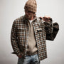 Plaid Flannel Shirt in Toast | James Perse Los Angeles