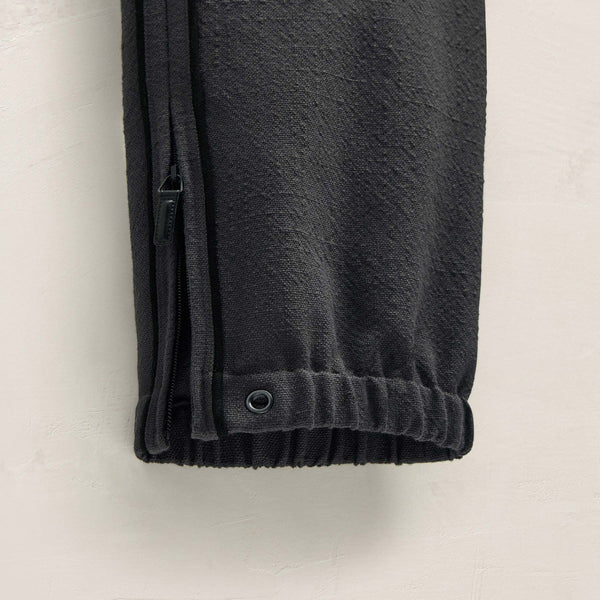 Suede Trimmed Track Pant in Charcoal/Black | James Perse Los Angeles