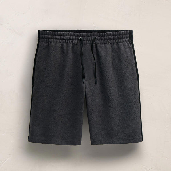 Suede Trimmed Short in Charcoal/Black | James Perse Los Angeles
