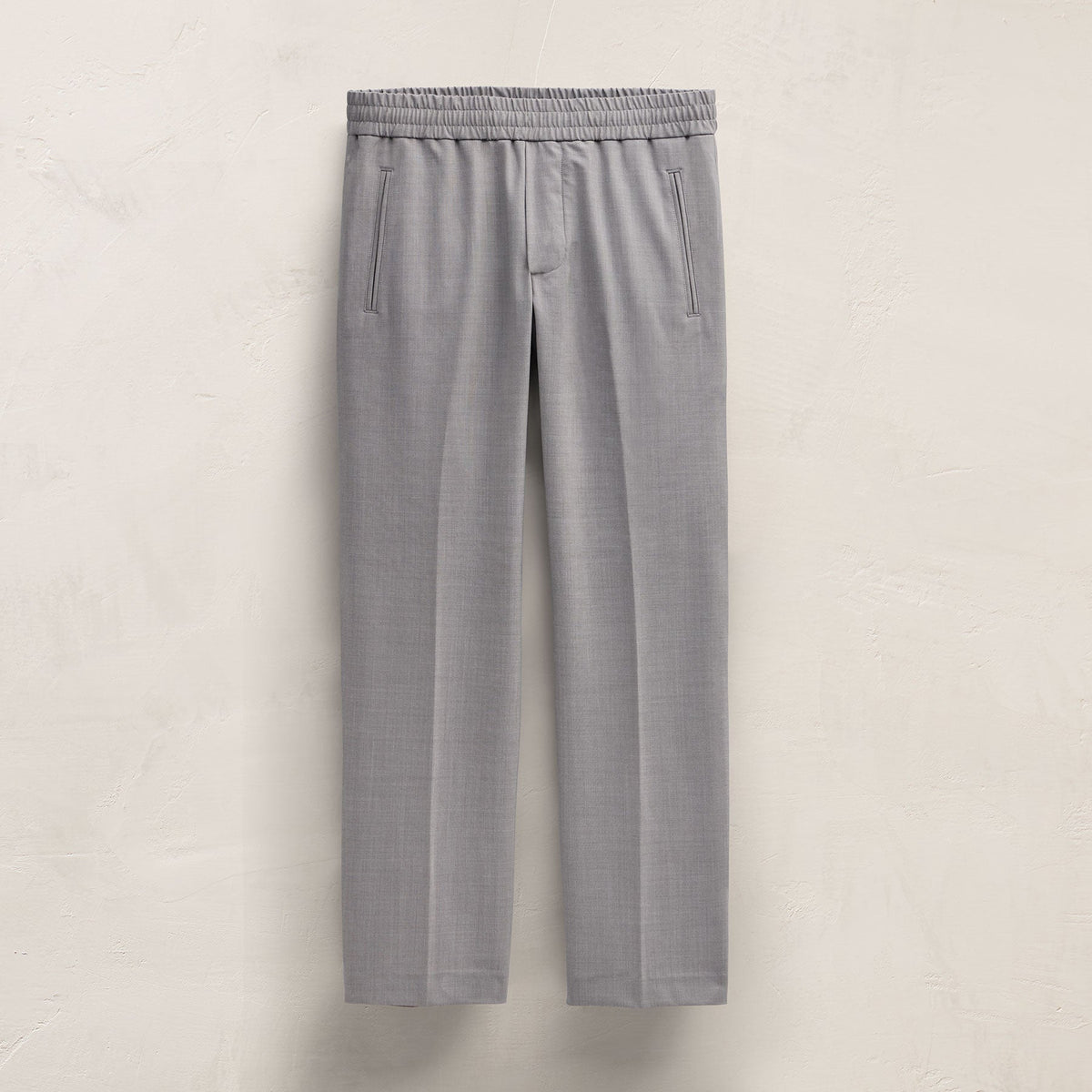 Wool Stretch Trouser in Heather Grey | James Perse Los Angeles