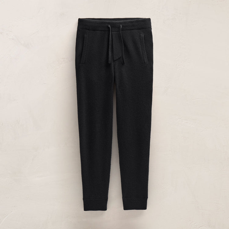 Recycled Cashmere Track Pant With Pockets in Black | James Perse Los Angeles