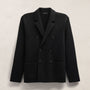 Double Breasted Cashmere Blazer in Black | James Perse Los Angeles