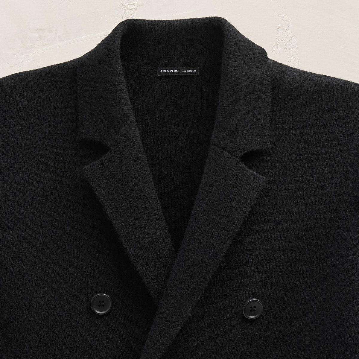 Double Breasted Cashmere Blazer in Black | James Perse Los Angeles