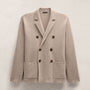 Double Breasted Cashmere Blazer in Stone | James Perse Los Angeles