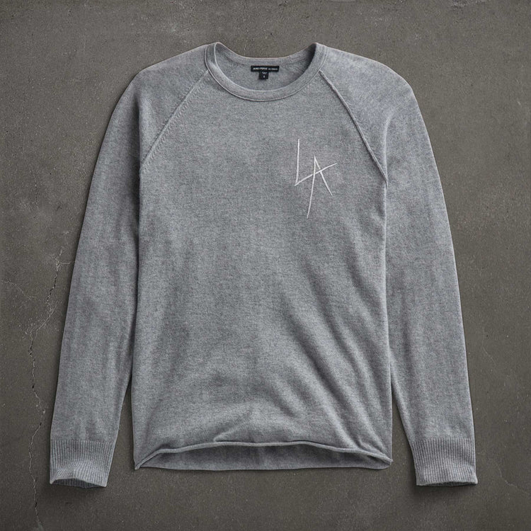 JP x LA in Rbc Raglan in Heather Grey | James Perse Los Angeles