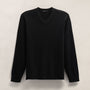 Cashmere V Neck Sweater in Black | James Perse Los Angeles