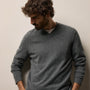 Cashmere V Neck Sweater in Flannel | James Perse Los Angeles