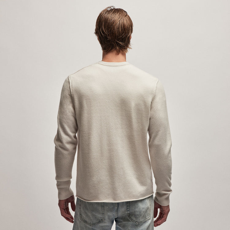 Recycled Cashmere V Sweater in Pearl | James Perse Los Angeles