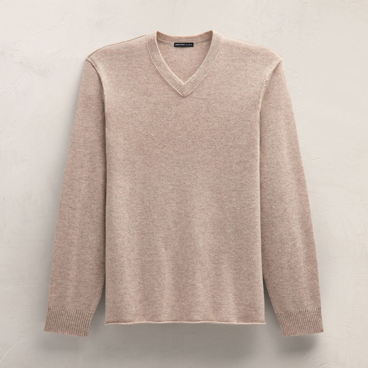 Cashmere V Neck Sweater in Stone | James Perse Los Angeles