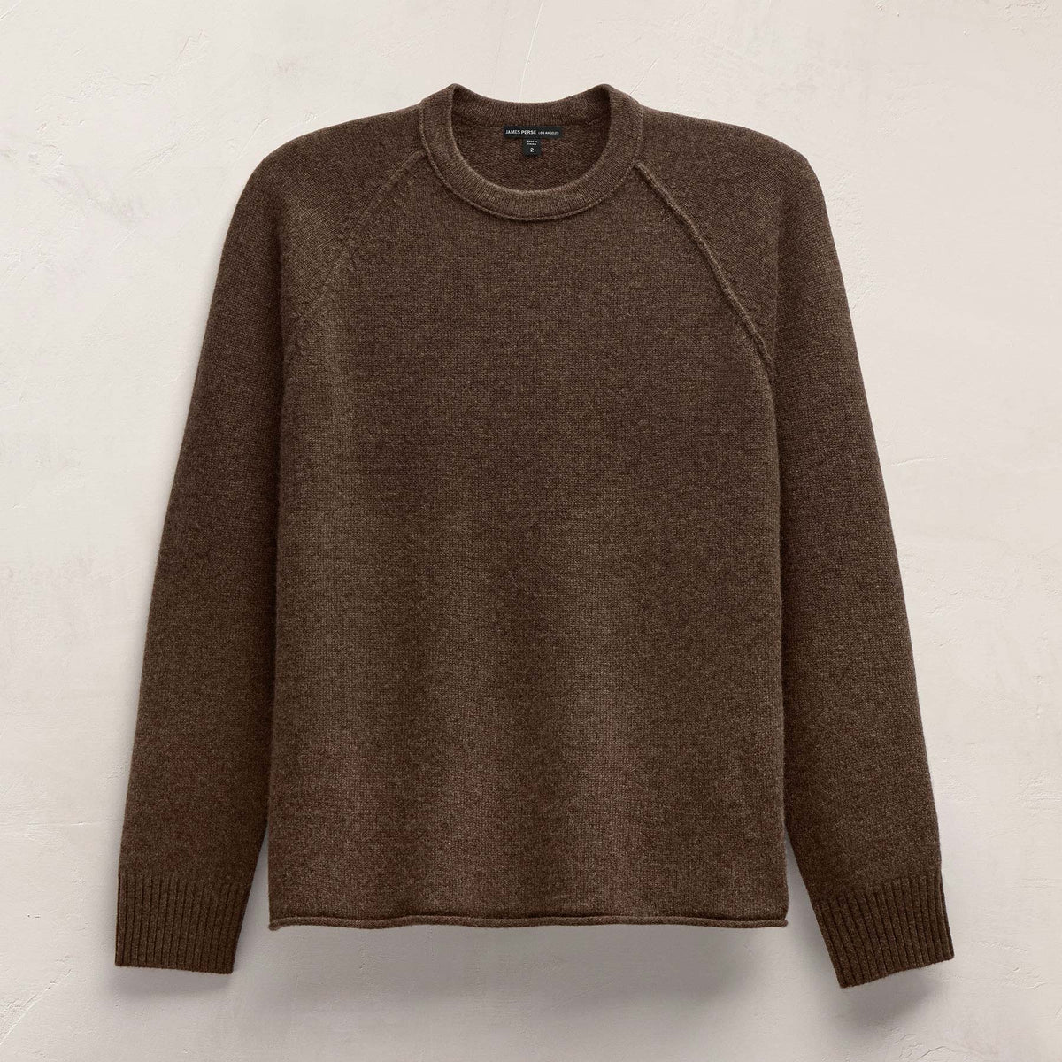 Recycled Cashmere Raglan Crew in Porcupine | James Perse Los Angeles
