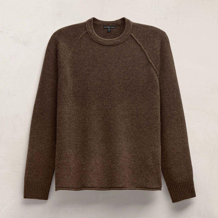 Recycled Cashmere Raglan Crew in Porcupine | James Perse Los Angeles