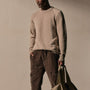 Recycled Cashmere Raglan Crew in Stone | James Perse Los Angeles