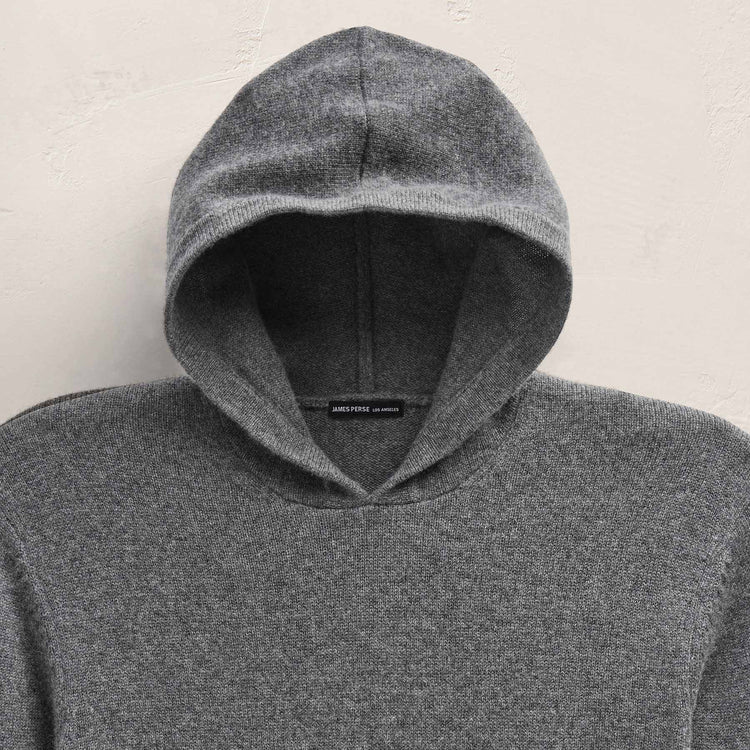 Recycled Cashmere Hooded Pullover in Flannel | James Perse Los Angeles