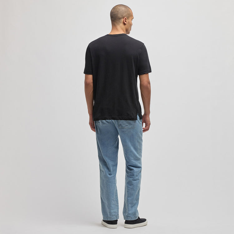 Recycled Cotton Jersey Crew in Black | James Perse Los Angeles