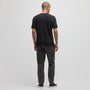 Recycled Cotton Jersey Short Sleeve Henley in Black | James Perse Los Angeles