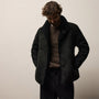 Suede Shearling Jacket in Black | James Perse Los Angeles