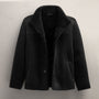 Suede Shearling Jacket in Black | James Perse Los Angeles