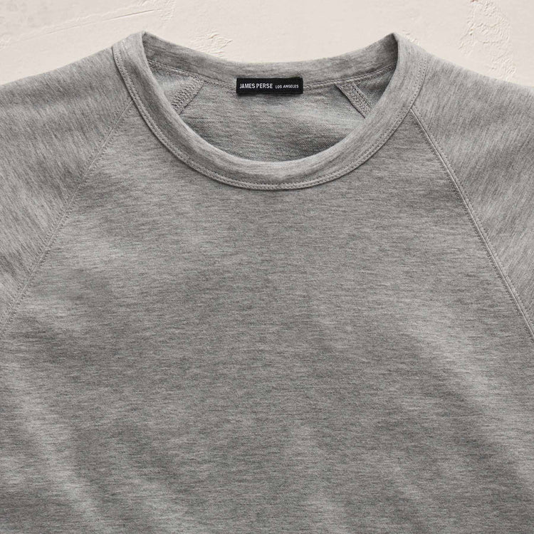 Fine French Terry Sweatshirt in Heather Grey | James Perse Los Angeles
