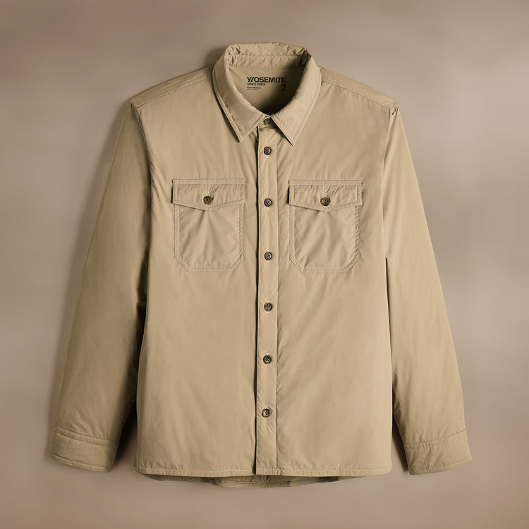 Insulated Outdoor Shirt Jacket  in Coyote | James Perse Los Angeles